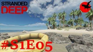 Shark attack and Starting to build a base - STRANDED DEEP S1E05