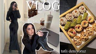 BENİMLE GÜNE HAZIRLANIN I çantamda ne var, fas tatlısı deniyoruz, günlük vlog