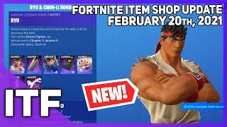 Fortnite Item Shop *NEW* STREET FIGHTER BUNDLES! [February 20th, 2021] (Fortnite Battle Royale)