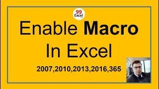 How to enable macros settings in excel