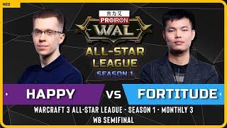 WC3 - [UD] Happy vs Fortitude [HU] - WB Semifinal - Warcraft 3 All-Star League - S1 - M3