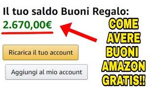 Come GUADAGNARE AMAZON CARD GRATIS !! METODO SEGRETO per avere BUONI REGALO AMAZON FREE  #shorts