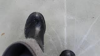 ice cracking sound effect walking on frozen lake