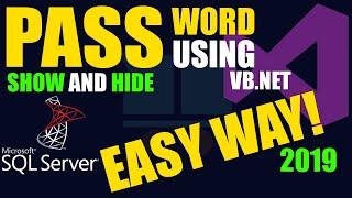 VB.NET 2010 | SHOW AND HIDE PASSWORD ON TEXTBOX | WINFORM TUTORIAL