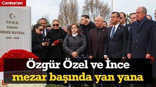 Deniz Baykal'ı mezarı başında andılar: Özgür Özel ve Muharrem İnce yan yana