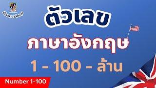 ตัวเลขภาษาอังกฤษ 1-100 พัน แสน ล้าน  พร้อมคำอ่าน คำแปล