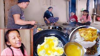 egg , lentil soup & rice in our lunch || Bhumi village vlogs || @bhumicooking