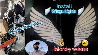 Wings Lights | splendor modification | Install Wings lights | officialsharma | splendor vlog