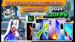 top 5 best gaming phone under 50000  | top 5 best gaming mobiles for pubg mobile/bgmi 2024