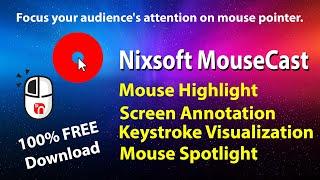 Nixsoft MouseCast | #mouse highlight #keystrokes  visualization #spotlight  #desktop #annotations