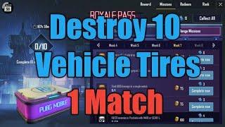 Destroy 10 Vehicle tires in classic mode