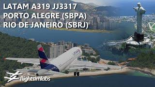 LATAM A319 Challenging Approach into Rio Santos Dumont Airport! Porto Alegre (SBPA) to Rio (SBRJ)