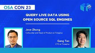 Query Live Data Using Open Source SQL Engines