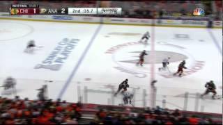 Brad Richards wrist shot goal 2-1 Chicago Blackhawks vs Anaheim Ducks May 17 2015 NHL