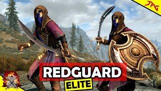 SKYRIM - Redguard Elite Armaments! BoneShaver Health Drain Sword! New Remnant Scimitar And Shield