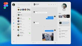 How to design a chat dashboard UI In Figma Step By Step | Figma Tutorial | 2022 UI Trends