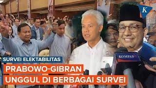 Elektabilitas Prabowo-Gibran Unggul di Berbagai Survei Jelang Debat Keempat