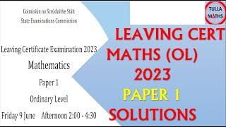 Leaving Cert Maths Ordinary Level 2023 Paper 1 (Solutions)