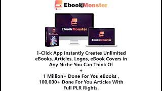 1-Click App Instantly Creates Unlimited eBooks, Articles, Logos, eBook Covers in Any Niche