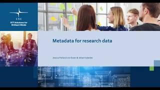 Webinar: Metadata in Science