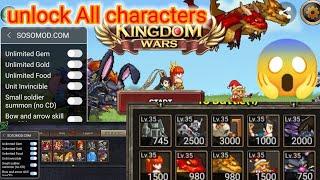 new character unlock | Kingdom wars mod menu | { unlock all characters ! } download 