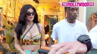 Kylie Jenner, Travis Scott & Stormi Webster Go Shopping With Overzealous Bodyguards In Capri, Italy