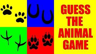 Guess the Animal Footprints Game | Animal Tracks Quiz Game for Kids, Preschoolers, and Kindergarten