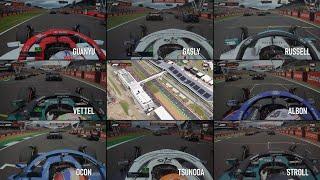 ALL DRIVER Onboards Composition - 2022 British GP - F1 ZHOU GUANYU CRASH (HD)