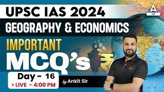 UPSC IAS 2024 Geography & Economics Important MCQs By Ankit Sir