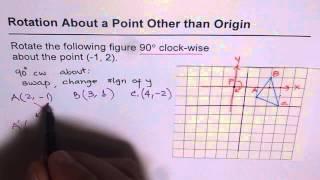 Clock Wise Rotation About Any Arbitrary Point Concept with Coordinate Points GCSE