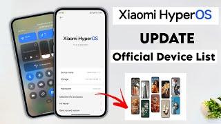 Xiaomi HyperOS Release Update Device List For Global - Check Your Device -HyperOS Update Device List