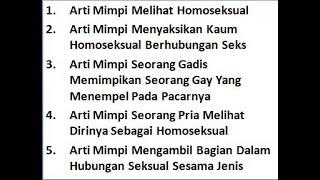 Arti Mimpi Melihat Homoseksual