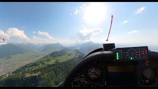 Gliding in the region of Rigi, Queen of the mountains