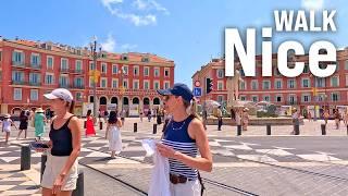 NICE, France 4K Walking Tour - BEACH WALK & more | Captions & Immersive Sound [4K Ultra HD/60fps]