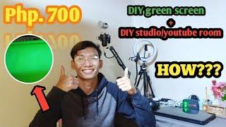 DIY Studio/youtube room + DIY Green Screen + Things in my youtube room