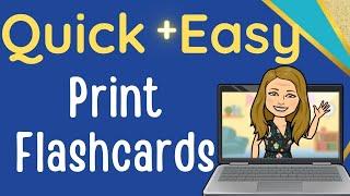 FREE CUSTOM Printable Flash Cards with Google Slides