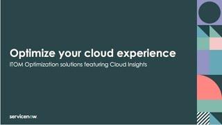 Demo - Reduce your Cloud Spend with Cloud Insights