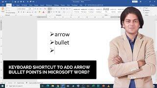 Keyboard shortcut to add arrow bullet points in Microsoft Word?