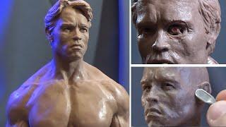 Sculpting Timelapse -Arnold Schwarzenegger (Terminator T-800)