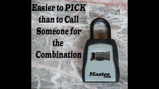 How to pick Master Lock 5400D Combination Realtor Lock Box with out combination
