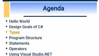 Types of C# Programming Languange