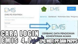 CARA LOGIN EMIS 4.0 UNTUK LPQ, MDT, PP, PDF DAN PKSPP BAIK FORMAL/NON FROMAL