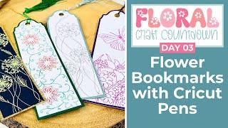 Cricut Bookmark Tutorial  Day 03 Floral Craft Countdown 2024