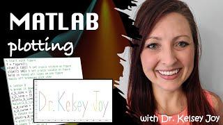 MATLAB: plot MY NAME with lines, circles, etc. (Dr. Kelsey Joy)