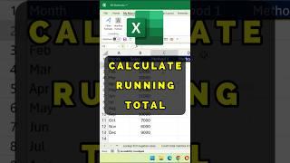 Calculate Running Total in Excel #msexcel #exceltips #excel #endlessknowledge