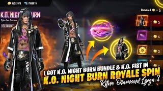 K.O. Night Burn Bundle Royale Spin Free Fire  I Got K.O. Fist & Bundle || Kitna Diamond Lgega ? 