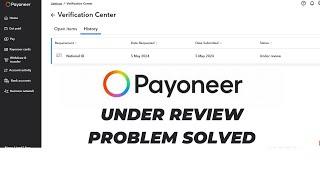 Payoneer National ID under review | How to solve Payoneer Under Review Problem