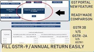 GST PORTAL RECONCILIATION TOOL OF GSTR 3B AND GSTR 2A | COMPARISON OF 3B R1 AND 2A #gstnewfeature