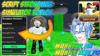 SCRIPT STRONGMAN SIMULATOR ROBLOX WORKING ON MOBILE AND PC