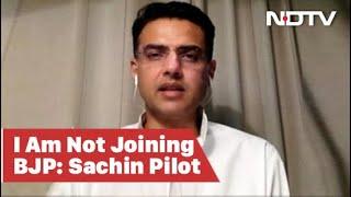 Sachin Pilot To NDTV: "Not Joining BJP, Still With Congress"